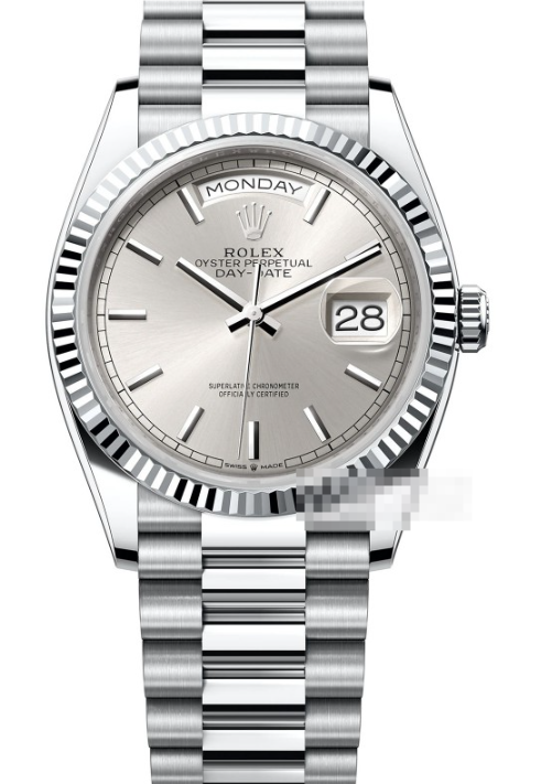 ロレックスコピー時計Day-Date m128236-0001、プラチナが語る、静謐なる頂点の品格